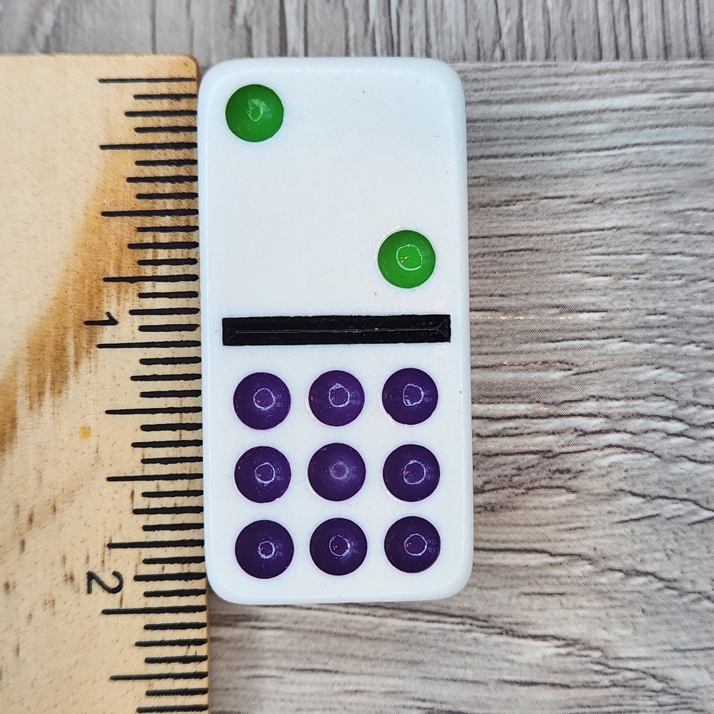 2:9 Replacement Dominoes Large Dot Shiny Color 2 X 1 X 5/8th